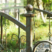 sunbiaouk Metal Garden Bridge, Outdoor Decorative Iron Garden Arch Bridge