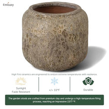 Emissary 23.5in Round Stoneware Planter Reef Green