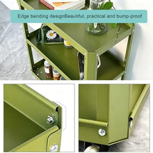 ARTUNV Metal Rolling Flower Cart With Wheels, 3-Tier Plant Display Stand