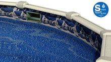 Smartline Waterfall 18-Foot-by-33-Foot Oval Liner | Overlap Style | 48-to-52-Inch Wall Height | 25 Gauge Virgin Vinyl | Designed for Steel Sided Above-Ground Swimming Pools Waterfall