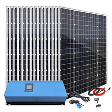 1800W Home Grid Tie Solar Kit On Grid System: 15pcs 120W Monocrystalline Solar Panel + 2000W MPPT Solar Grid Tie Power Inverter