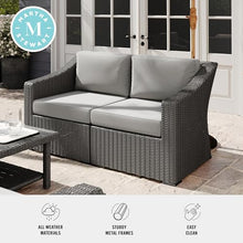 Martha Stewart Bedford Modular Patio Loveseat, Gray