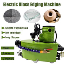 TYYMLY Small Portable Electric Hand Held Glass Edge Polishing Machine,800w Portable Small Glass Edger Machine,for Marble Stone Tile(Green)