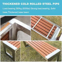 ARMERI Metal Bench Weatherproof Outdoor Benches, Garden Bench for Outdoors, Backless Patio Benches, Garden Benche for Garden Patio Porch Park Backyard,B,120x40x45cm