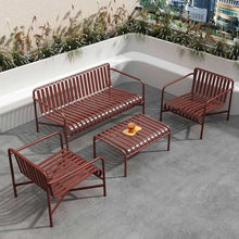 TBJEN Tables and Chairs, Wrought Iron Outdoor Tables and Chairs, Garden Leisure Chairs, Courtyard Balcony Coffee Table Sets, Internet Celebrity Milk Tea Shop Cafe bar(8)