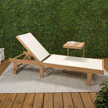 JONATHAN Y Trabuco 5-Position Adjustable 2-Pc Acacia Set, White/Teak