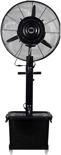 DFEDHF Noiseless Industrial Misting Fan with Speed Controller Swing Fan Stand Fan with Dual Blade Indoor Outdoor with Wheels, Black,copper-810mm