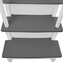 White w/Grey Steps Swimming Pool Ladder for Aqua Select, Capacity 350 Lbs