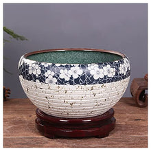 SDdPulse Outdoor Indoor Garden Plant Pots Indoor Flower Pot Ceramic Flower Pot Water Lily Bowl Lotus Pot Lotus Pot Plant Flower Pot Living Room,Large