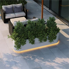 YUHUAWF Garden Bench Partition Flower Trough Large Landscape Planting Pot Planter Box with Bench