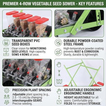 ZHIGUANYUN Manual Garden Seeder | Adjustable Row Spacing, Plant Spacing, and Depth | Agricultural Seeder for Flower and Vegetable Seeds 2ROW