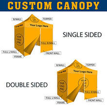 BANNER BUZZ Make IT Visible Custom Pop Up Canopy 10' X 10' Outdoor Commercial Tent Gazebo for Trade Show Conference Events (Option 3: Topper + Frame + Back Wall with Full Back Wall (Double Sided)