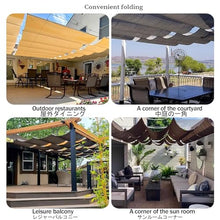 Retractable Wave Shade Sail for Outdoor Garden, Patio & Backyard -