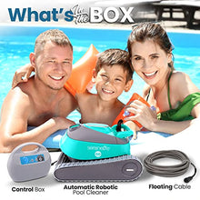 SereneLife Robotic Pool Cleaner, 3 Motor Automatic Pool Vacuum with Dual Brushes, Wall-Climbing Robot, Extensive 50ft Cleaning Range for Indoor and Outdoor Pools