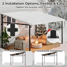 12’ x 14’ Gazebo Pergola Awnings for Patio, Wall Mounted Gazebos Pergola on Clearance with Metal Frame, Lean to Gazebo Patio Canopy Outdoor Pergolas for Patios, Deck, Porch, Backyard