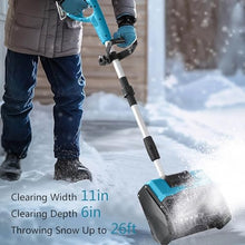 11-inch Brushless Snow Shovel, Efficient Snow Removal, Electric Snow Thrower with Directional Plate & Adjustable Front Handle, Battery Snow Blower for Patio, Deck, Driveway(One Battery)
