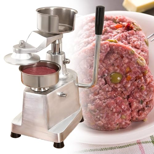 YDBMY Commercial Hamburger Press Patty Maker, Kitchen Meat Forming Processor with 200 Pcs Patty Papers, Grill Burger Press Tool (4 Inch)