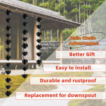 DFTDFYXYRain Chain Outdoor Aluminum Rain Chains Adjustable Gutter Water Feature Or Downpipe Yard Garden Outdoor Living Wind Adjustable Rain Catcher Chain Movable Hanging for Drainage,8m(26.2ft)