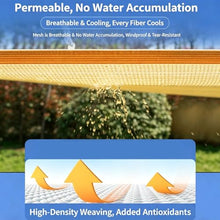 LIHDNGXM 95％ Beige Shade Cloth with Grommets HDPE Shade Net for Garden Breathable Sun Shade Cloth Breathable Fabric Mesh Tarp for Beach Patio and Backyard(40x40ft)