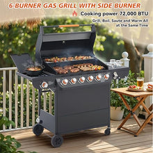 Dancongtea 6 Burner Propane Gas Grill 72000 BTU Stainless Steel BBQ
