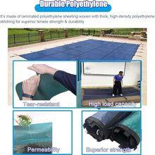 Mesh Pool Cover for Inground Pools, Rectangle Cover with Brass Anchors, 1pcs(Dia 14ft)
