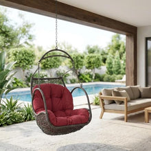 Outdoor Escape Red Patio Chair, Swing, Hammock Chairs, Without Stand, Comfortable, Lightweight 38 Lbs, Elegant Design for Garden and Backyard
