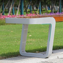Park Patio Seat Solid Wood Park Chair 62.9 Inch 2 Seat Outdoor Leisure Bench Backless With Durable Stainless Steel Legs And Thickened L