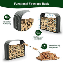 ANLEOLIFE Element Gray Outdoor Firewood Rack, 4-Pack with Corrugated Roofs