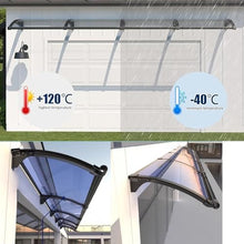 Patio Aluminum Awning, Durable Door & Window Canopy, Rain Shelter Sunshade Garden Gutter Awning, 100x450cm Size S Outdoor Weather Protection
