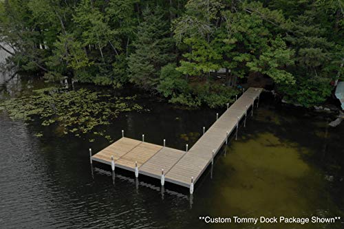 Tommy Docks Complete Dock Package 8 FT Aluminum Frame Cedar Decking