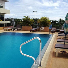 Pool Handrails 1 PCS Easy Mount Hand Grab Rail w/Curved Structure Complete Mounting Accessories Stainless Steel Swimming Pool Stair Rail for Swimming Pools Pontoons Docks and More