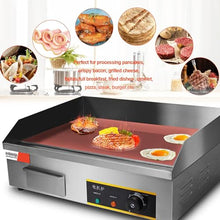 XQZMZSCP 2900W 21.6Inch Commercial Electric Griddle Flat Top Grill Hot Plate BBQ Non-Stick Flat Large Countertop Griddle Adjustable Thermostatic Control