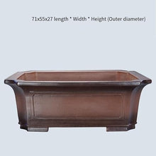 ULTRAWAVE Flower Pots Purple Clay Large Purple Clay Antique Handmade 71cm Rectangular Pot Bonsai Pot Breathable Tree Stump Bonsai Pot Decorative Planter