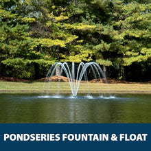 Airmax PondSeries Floating Fountain for Pond & Lake, Water Cooled Motor with 3 Spray Pattern Nozzles for Surface Aeration, 1/2 HP, 115 Volt, 200' Power Cord