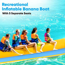 SereneLife Jovial 5-Person Inflatable Banana Boat Yellow