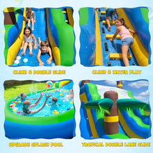 26FT Commercial Grade Inflatable Water Slide with Double Slides – 100% Heavy Duty PVC Water Park with Pool, Includes 950W Blower for Backyard, Family Parties & Event Rentals