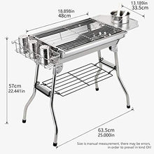 Outdoor Stainless Steel Charcoal Grill Barbecue Tool Portable Free Installation Handle Folding BBQ Cooking Grid for Park