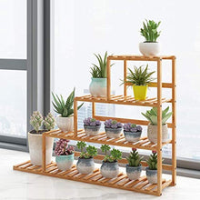 ZOCWJK Plant standBalcony Flower Stand, Solid Wood Multi-Level Balcony Floor Stand Indoor Living Room Flower Pot Stand, Saves Space,