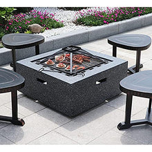 Smokeless Charcoal Grill Stainless Steel Square fire Pit Tables Indoor and Outdoor Dual-use Multi-Function Table Barbecue fire Pit Corrosion