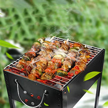 OEKFVCHVZ BBQ Grill Stainless Steel Four-Legged Rectangular Barbecue Accessories for Outdoor Camp Picnic