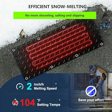 WRTYHGVGT Snow Melting mats Outdoor, Heated Snow Melting Mats for Walkways, PVC Rubber Heated Mat, for Winter Snow Removal (Color : 20 * 30in(50.8 * 76.2cm))
