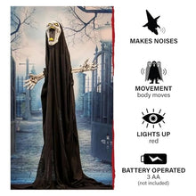 ASDJKL Holiday Decoration 70-in The Howling Reaper, Halloween Animatronic for Indoor or Covered Outdoor Halloween Decorations, Battery Operated Props Halloween Decorations