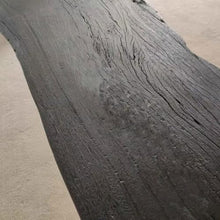 SENBAILU Outdoor Bench Long Bench Carbonized Log Bench B&B Leisure Bench Outdoor Long Bench Retro Solid Wood Bench Charcoal Burning Outdoor Garden Bench(A 180CM)