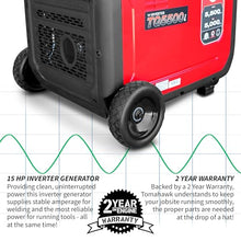 TOMAHAWK 5500 Watt Inverter Generator Super Quiet Portable Power For Residential Home Use 120V and USB Outlet Panel