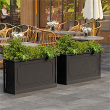 YUHUAWF Garden Bench Planter Box Landscape Flower Bed Planting Trough Planter Box with Bench