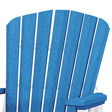 American Furniture Classics OS Home and Office Model 510BW Fan Back Swivel Glider in Blue and White