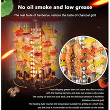 MNSRRN Electric Barbecue Grill Household Skewer Machine, Heightening Timing Electric Skewer Stove Automatic Rotation Smokeless Indoor Barbecue Electric Grill