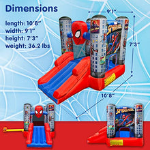 Funormous Marvel Spider-Man Bounce House with Slide Red Blue Grey