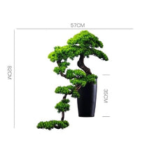 QWERAXZG Simulation Welcome Pine Decoration Villa Living Room Porch Beauty Cliff Cypress Rockery Bonsai