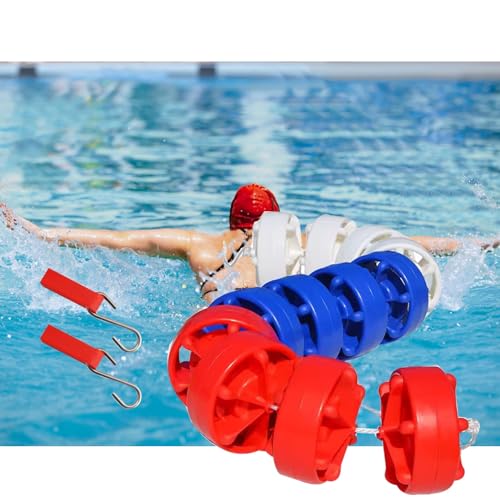 YXXSDP Swimming Pool Safety Divider with Float, 3 6 9 16 19 26 33 Ft Long Professional Pool Ropes/Swim Lane Cord, for Separating Deep Shallow End Water Area (Color : Red Blue White, Size : 6m/19.7ft)